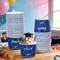 2026 Graduation Decorations Kit - Class of 2026 Congrats Grad Party Pack with Paper Ice Cream - Snack Cups for 50 Guests, for Graduation Party Supplies(Blue and Black)